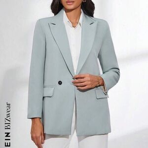 SHEIN BIZwear Double Breasted Lapel Neck Blazer